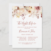 Invitation Soirée Florale Gracieuse Avant Le Dîner De Répétit (Devant)