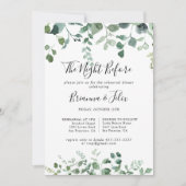 Invitation Soirée Foliage Vert Avant Le Dîner De Répétition (Devant)