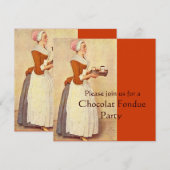 INVITATION SOIRÉE FONDUE AU CHOCOLAT (Devant / Derrière)