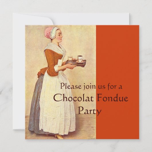 INVITATION SOIRÉE FONDUE AU CHOCOLAT (Devant)