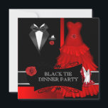 Invitation Soirée Formelle Cravate Noire Chaussure Rouge<br><div class="desc">Dîner Formal Party Black White Cravate, Formal black cravate, Dinner Party entreprise de collecte de fonds entreprise. Prom High School Dance Formal, Dîner Formal White Black Cravate. Personnaliser pour changer ou ajouter des détails. robe de robe tuxedo, chaussures talon haut. Dîner Formal Red Black Cravate. Personnaliser pour modifier ou ajouter...</div>