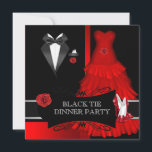 Invitation Soirée Formelle Cravate Noire Chaussure Rouge<br><div class="desc">Dîner Formal Party Black White Cravate, Formal black cravate, Dinner Party entreprise de collecte de fonds entreprise. Prom High School Dance Formal, Dîner Formal White Black Cravate. Personnaliser pour changer ou ajouter des détails. robe de robe tuxedo, chaussures talon haut. Dîner Formal Red Black Cravate. Personnaliser pour modifier ou ajouter...</div>