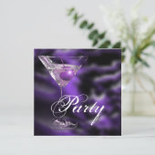 Invitation Soirée formelle élégante noire et violette (Debout devant)