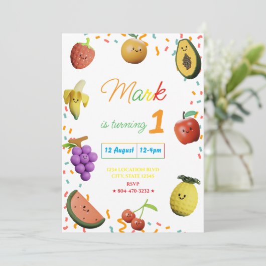 Invitation Soirée Fruit Dansante (Debout devant)