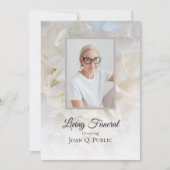 Invitation Soirée funéraire florale de l'oeillet blanc (Devant)