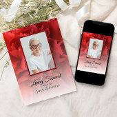 Invitation Soirée funéraire florale de l'oeillet rouge