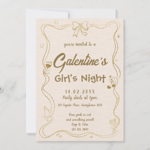 Invitation Soirée Galentine entre filles