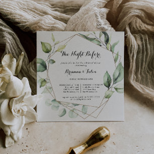 Invitation Soirée géométrique et élégante avant le dîner de r