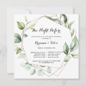 Invitation Soirée géométrique et élégante avant le dîner de r (Devant)