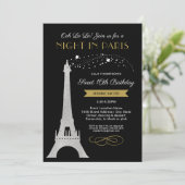 Invitation Soirée Glamour à Paris 16e Anniversaire (Debout devant)