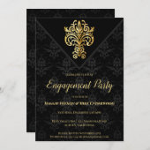 Invitation Soirée Glamour Partie d'engagement (Devant / Derrière)