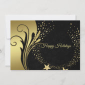 Invitation Soirée Gold Black Holidays (Dos)
