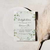 Invitation Soirée Gold Eucalyptus Avant Le Dîner De Répétitio