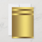 Invitation Soirée Gold Poinsettia Gold Christmas (Dos)