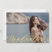 Invitation Soirée Gold Star 4 photos à la mode (Devant)