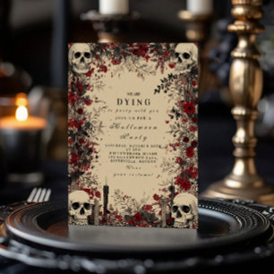 Invitation Soirée gothique aux chandelles Macabre