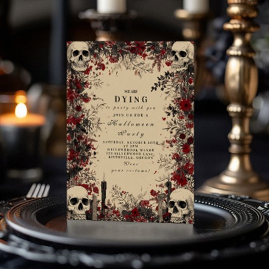 Invitation Soirée gothique aux chandelles Macabre