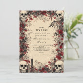 Invitation Soirée gothique aux chandelles Macabre (Debout devant)