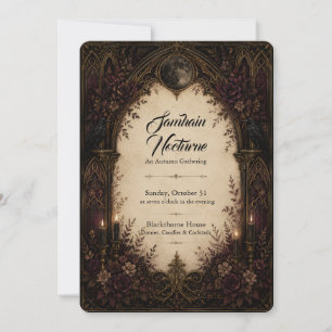 Invitation Soirée gothique de Samhain pour Halloween