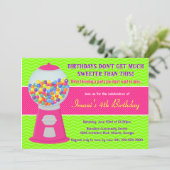 Invitation Soirée Gumball Candy Anniversaire (Debout devant)