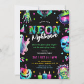Invitation Soirée Halloween Cauchemar Néon (Devant)