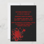 Invitation Soirée Halloween Crâne et Os Effrayants (Dos)