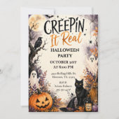 Invitation Soirée Halloween "Creepin' It Real" (Devant)