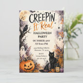 Invitation Soirée Halloween "Creepin' It Real" (Debout devant)