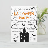 Invitation Soirée Halloween dans une maison hantée (Debout devant)