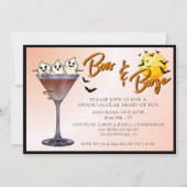 Invitation Soirée Halloween de Fantômes et de Boissons (Devant)