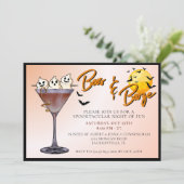 Invitation Soirée Halloween de Fantômes et de Boissons (Debout devant)