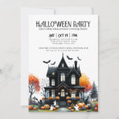Invitation Soirée Halloween de la Maison Hantée (Devant)