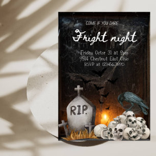Invitation Soirée Halloween de Nuit Terrifiante - Maison Hant