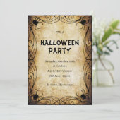 Invitation Soirée Halloween des Araignées Gothiques (Debout devant)