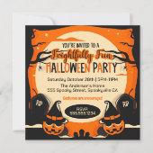 Invitation Soirée Halloween effrayante (Devant)