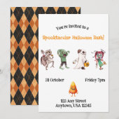 Invitation Soirée Halloween effrayante (Devant / Derrière)