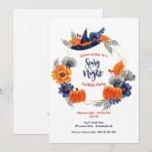 Invitation Soirée Halloween effrayante (Devant / Derrière)