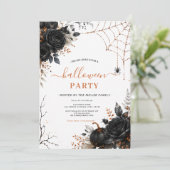 Invitation Soirée Halloween élégante gothique (Debout devant)
