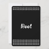 Invitation Soirée Halloween Ghost Face Friandise ou Farce (Dos)