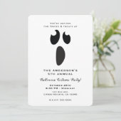 Invitation Soirée Halloween Ghost Face Friandises ou Farces (Debout devant)