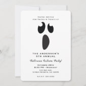 Invitation Soirée Halloween Ghost Face Friandises ou Farces (Devant)