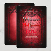 Invitation Soirée Halloween gothique  (Devant / Derrière)