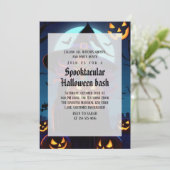 Invitation Soirée Halloween gothique de sorcière effrayante (Debout devant)