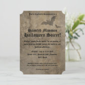 Invitation Soirée Halloween gothique vintage (Debout devant)