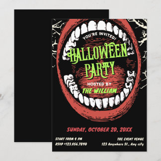 Invitation Soirée Halloween grunge 