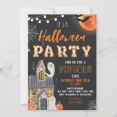 Invitation Soirée Halloween Maison Hantée (Devant)