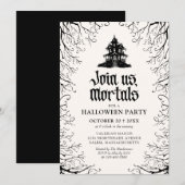 Invitation Soirée Halloween Maison Hantée (Devant / Derrière)