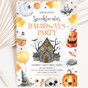 Invitation Soirée Halloween Maison Hantée