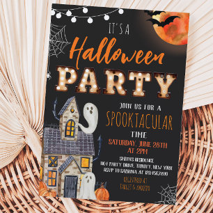Invitation Soirée Halloween Maison Hantée