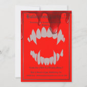 Invitation Soirée Halloween morsure de vampire (Devant)